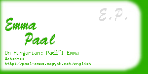 emma paal business card